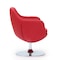 Manhattan Comfort Caisson Faux Leather Swivel Accent Chair in Red and Polished Chrome, PK2 2-AC028-RD - alternate 3